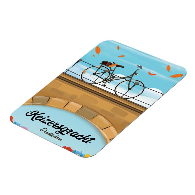 Imán Cartel de viaje de Keizersgracht Canal Amsterdam (Lado Izquierdo)