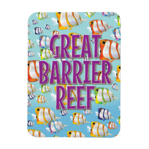 Imán Cartel de viaje de la Gran Barrera de Coral de dib