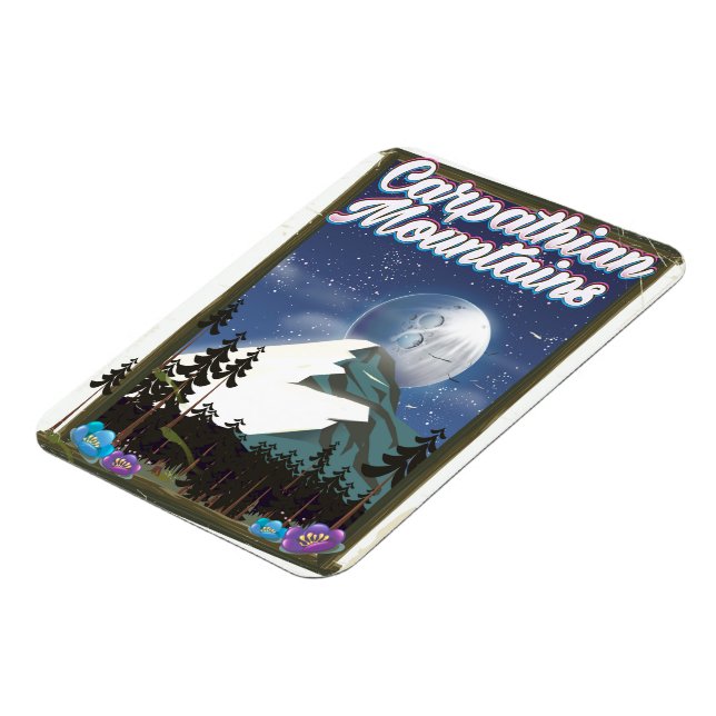 Imán Cartel de viaje de las montañas de los Cárpatos (Lado Izquierdo)