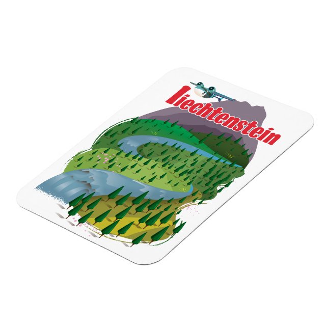Imán cartel de viaje de liechtenstein (Lado Izquierdo)