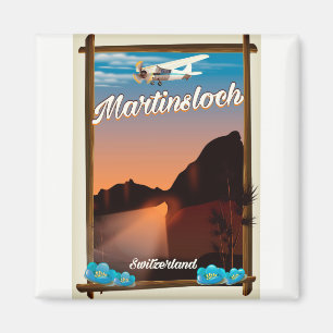 Imán Cartel de viaje de Martinsloch en Suiza