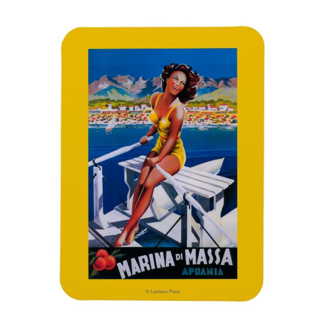 Imán Cartel de viaje de Massa Marina (Vertical)