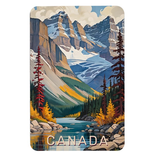 Imán Cartel de viaje de personalizado Text Canada (Vertical)