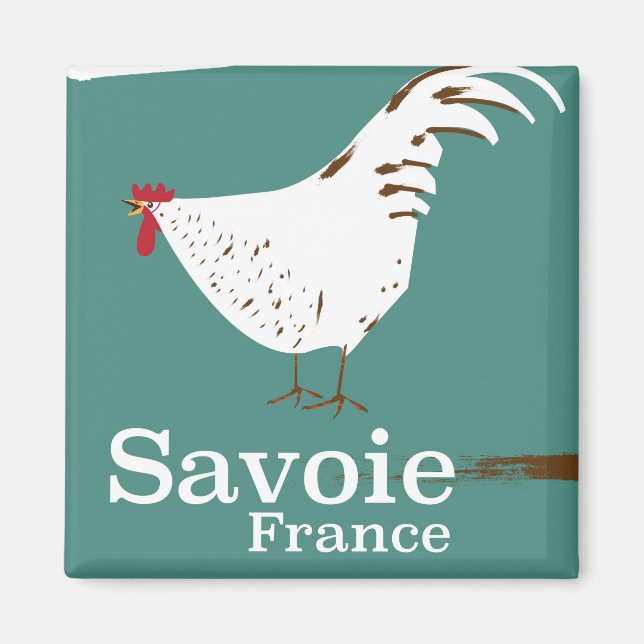 Imán Cartel de viaje de Savoie Francia Gallo (Frente)