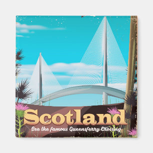 Imán cartel de viaje de Scotland Queensferry Crossing