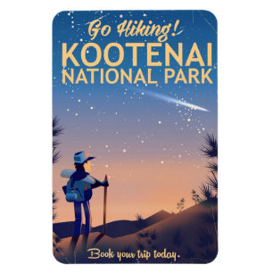 Imán Cartel de viaje de senderismo del parque nacional 