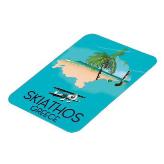 Imán Cartel de viaje de Skiathos Grecia