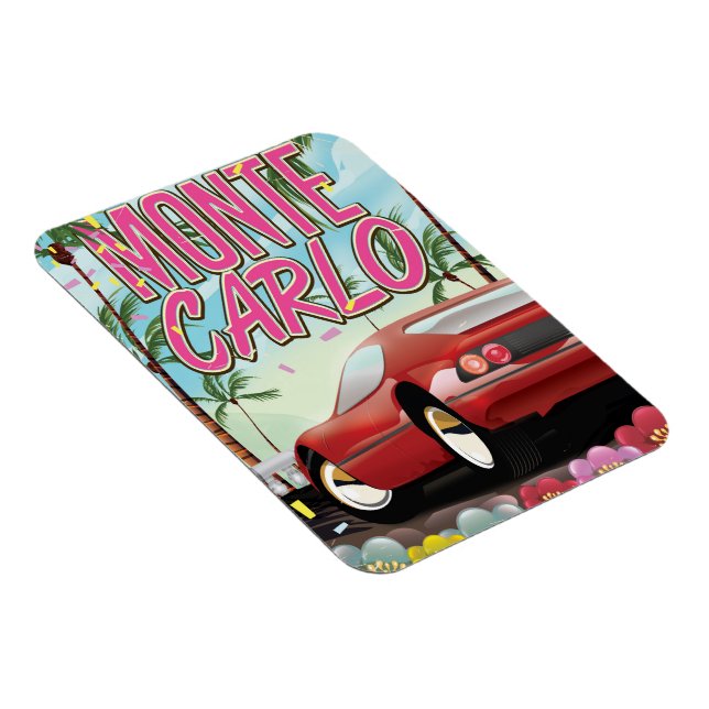 Imán cartel de viaje de supercarros de Monte Carlo (Lado Derecho)