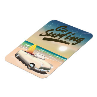 Imán ¡Cartel de viaje de surf!