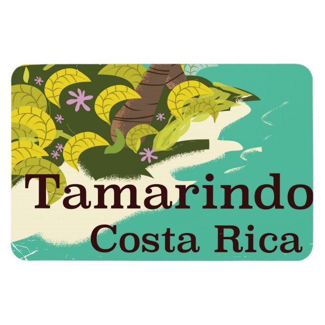 Imán Cartel de viaje de Tamarindo Costa Rica (Horizontal)