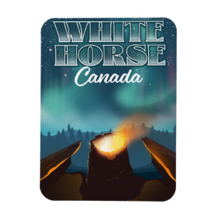 Imán Cartel de viaje de White Horse Canadá