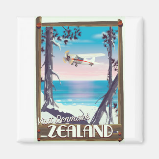 Imán cartel de viaje de Zelanda Dinamarca