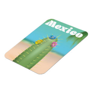 Imán Cartel de viaje del cactus de México