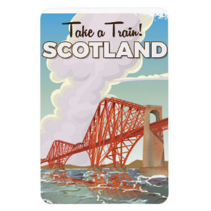 Imán Cartel de viaje del cuarto puente de Escocia.