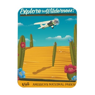 Imán Cartel de viaje del desierto Explora la Naturaleza