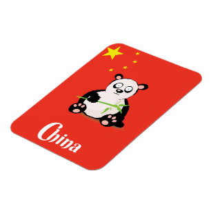 Imán Cartel de viaje del panda de China.