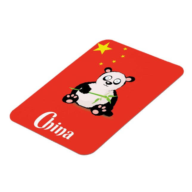 Imán Cartel de viaje del panda de China. (Lado Izquierdo)