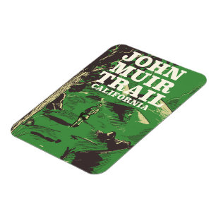 Imán Cartel de viaje del sendero John Muir California.
