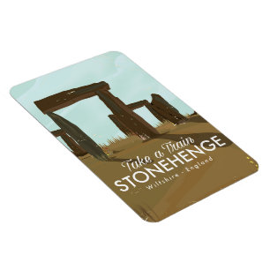 Imán Cartel de viaje en tren a Stonehenge Wiltshire