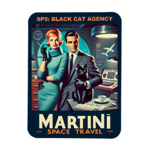Imán Cartel de viaje espacial Martini SP5: Agencia Blac