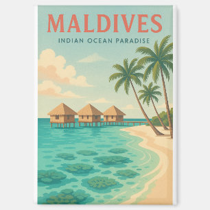 Imán Cartel de viaje (Islas Maldivas)