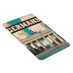 IMÁN CARTEL DE VIAJE VINTAGE ALEMANIA