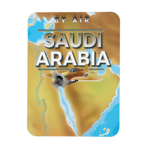 Imán Cartel de viaje vintage de Arabia Saudita