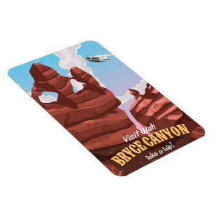 Imán Cartel de viaje vintage de Bryce Canyon