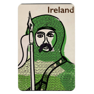Imán Cartel de viaje vintage de caballero de Irlanda