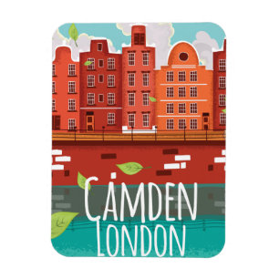 Imán Cartel de viaje vintage de Camden, Londres