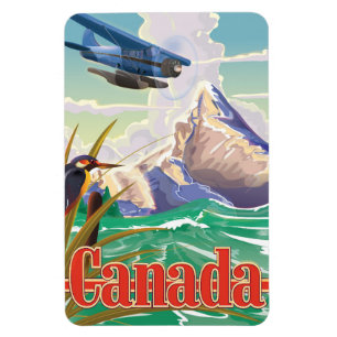 Imán Cartel de viaje vintage de Canadá