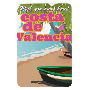 Imán Cartel de viaje vintage de Costa Blanca