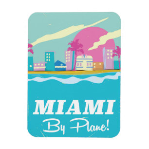 Imán Cartel de viaje vintage de delfín de Orlando Flori