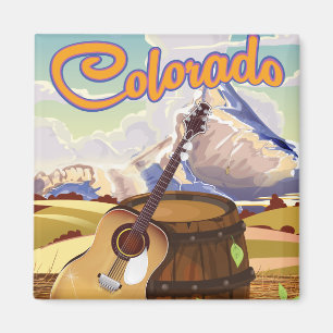 Imán Cartel de viaje vintage de dibujos animados de Col