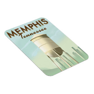 Imán Cartel de viaje vintage de Memphis Tennessee