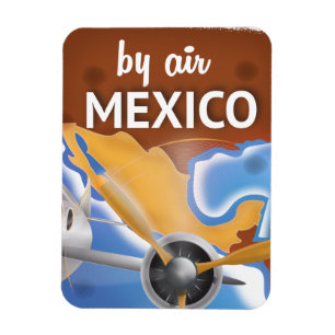 Imán Cartel de viaje vintage de México