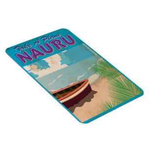 Imán Cartel de viaje vintage de Nauru