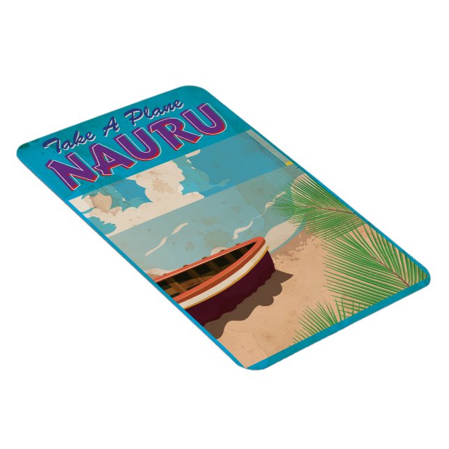 Imán Cartel de viaje vintage de Nauru (Lado Derecho)