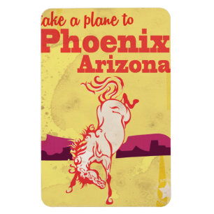 Imán Cartel de viaje vintage de Phoenix, Arizona EE. UU