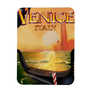 Imán Cartel de viaje vintage de Venecia, Italia