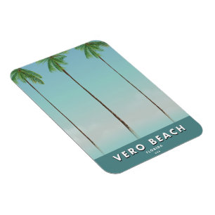Imán Cartel de viaje vintage de Vero Beach Florida