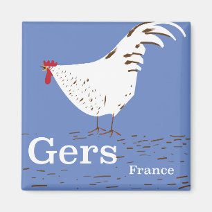 Imán Cartel de viaje vintage Gers Francia