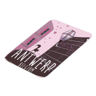 Imán Cartel de viajes de Amberes, Bélgica