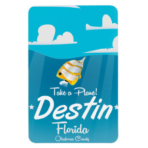 Imán Cartel del viaje del vintage de Destin la Florida