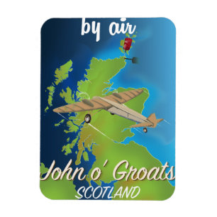 Imán cartel vintage de john o'groats Escocia