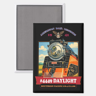 Imán Cartel vintage de la locomotora de vapor SP GS-4 e