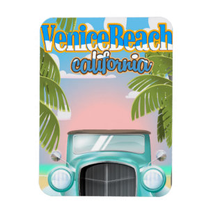 Imán Cartel vintage de Venice Beach California.