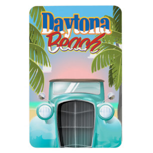 Imán Cartel vintage de viaje a Daytona Beach, Florida E