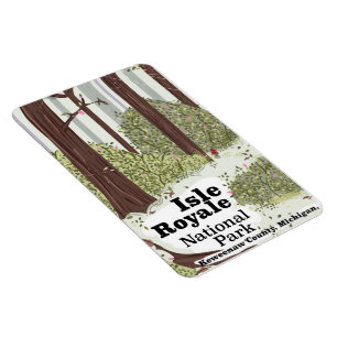 Imán Cartel vintage de viaje al Parque Nacional Isle Ro
