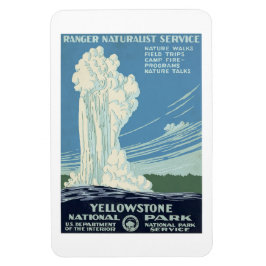 Imán Cartel vintage del parque Yellowstone, de la vieja